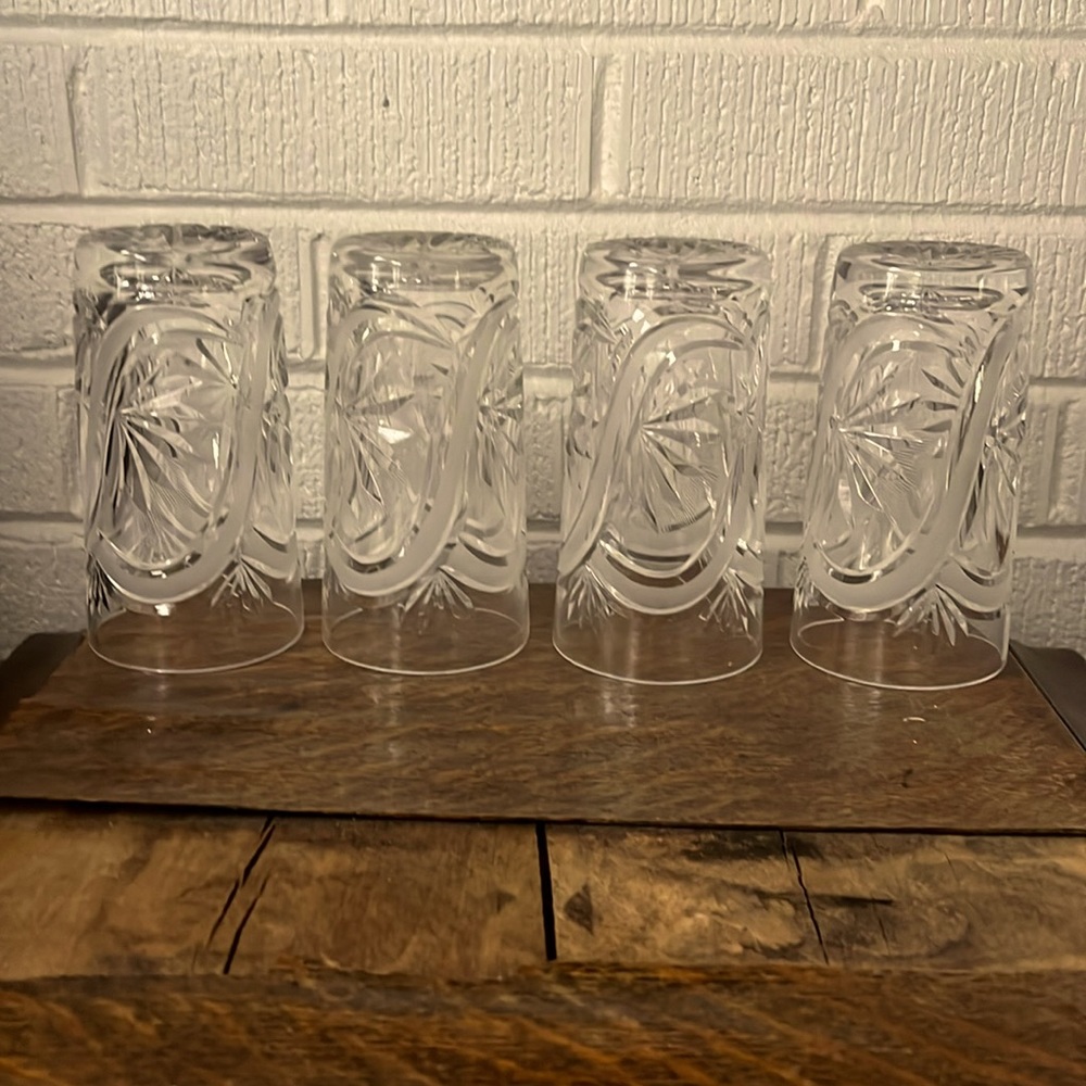 4 lead crystal glasses